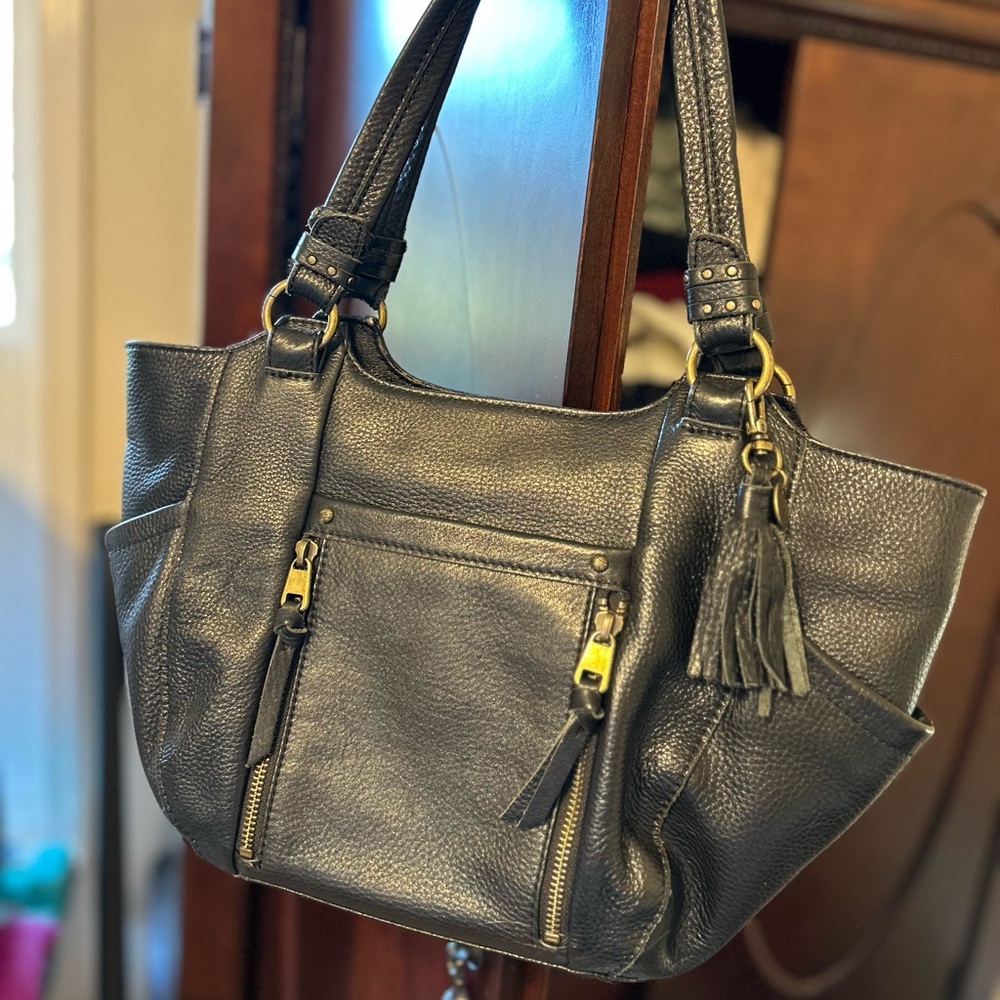The Sak black satchel/shoulder purse